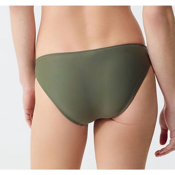 J. Crew Cool Cypress Green BP209 Heritage 1989 High Leg Bikini Bottom Small NWT - Picture 4 of 5